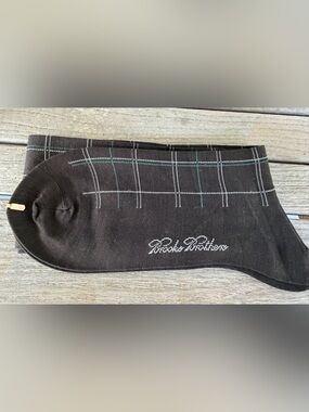 Brooks Brothers Men’s Plaid Dress Socks – Brown/Green – NWT – One Size